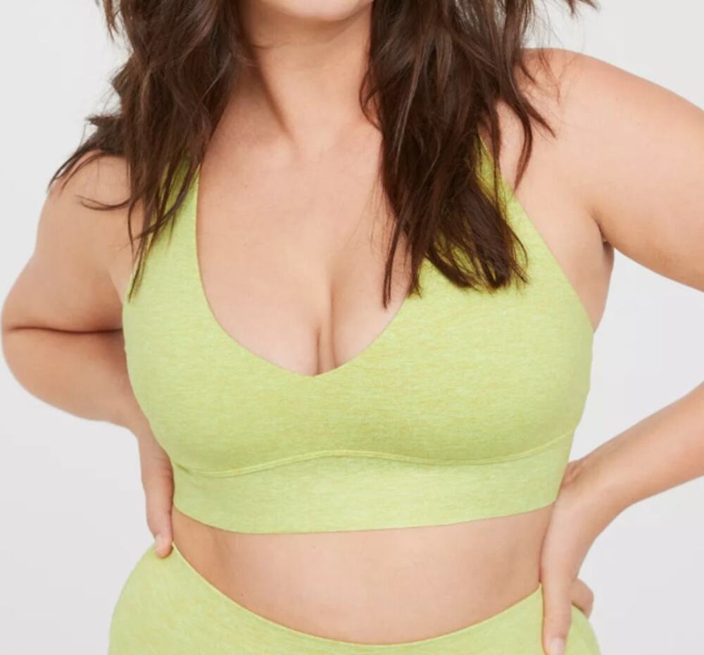 Offline Aerie green Hugger racerback sports bra double lined no padding XXS NWT